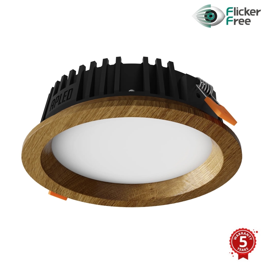 APLED - Lámpara empotrable LED RONDO WOODLINE LED/6W/230V 3000K diá. 15 cm roble madera maciza