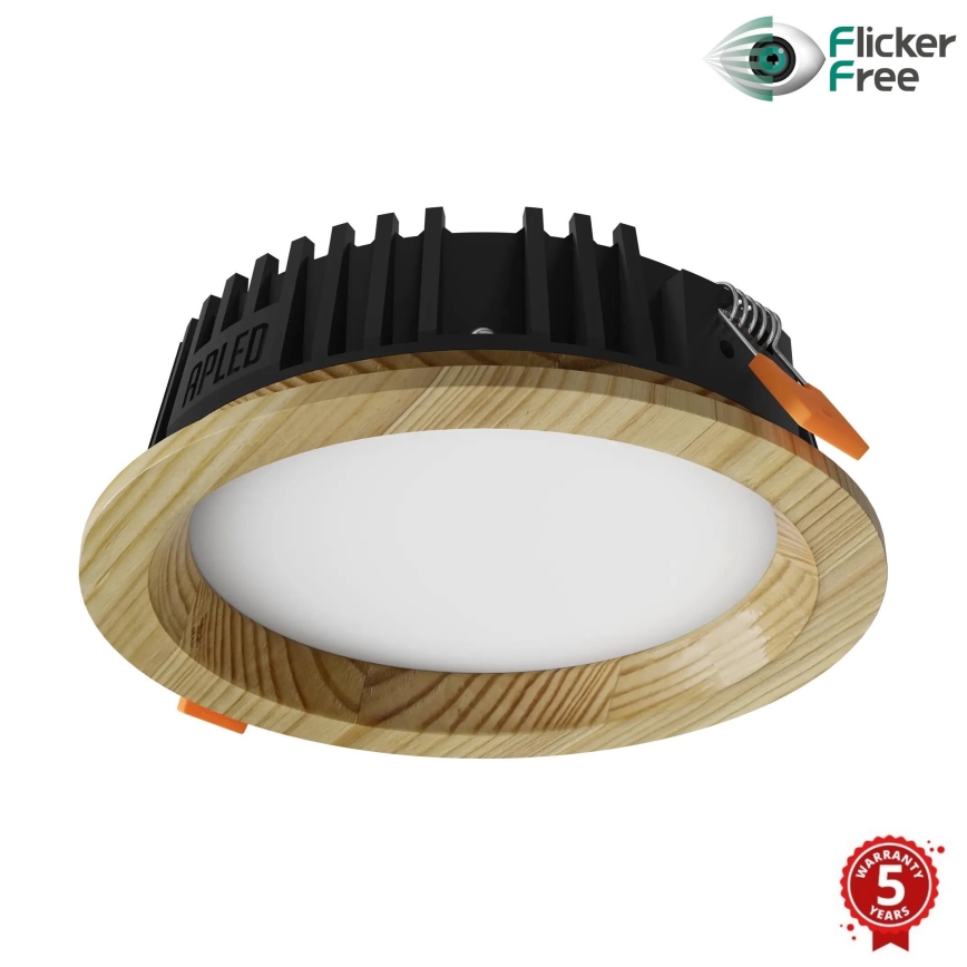 APLED - Lámpara empotrable LED RONDO WOODLINE LED/6W/230V 4000K diá. 15 cm pino madera maciza