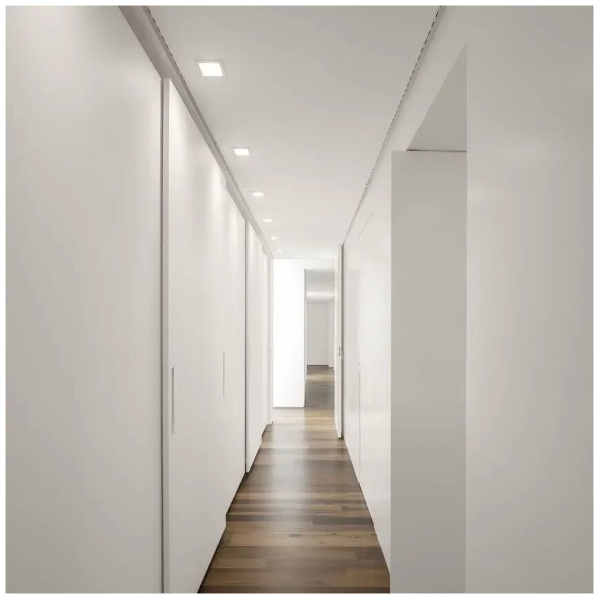 APLED - Lámpara empotrable LED SQUARE SLIM LED/8W/230V 9x9 cm blanco