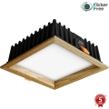 APLED - Lámpara empotrable LED SQUARE WOODLINE LED/12W/230V 3000K 17x17 cm roble madera maciza