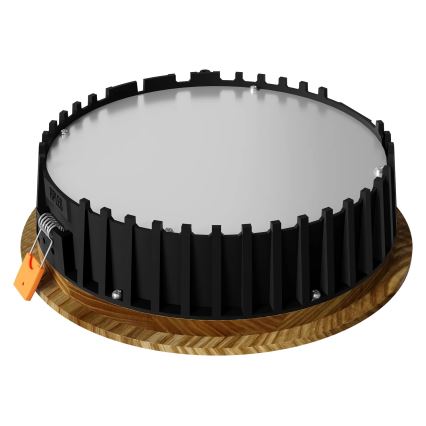 APLED - Lámpara empotrable LED RONDO WOODLINE LED/12W/230V 3000K diá. 20 cm ceniza madera maciza