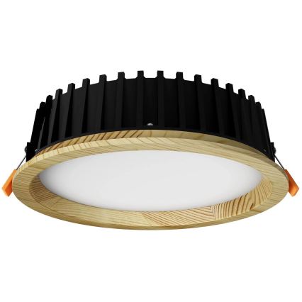 APLED - Lámpara empotrable LED RONDO WOODLINE LED/12W/230V 3000K diá. 20 cm pino madera maciza