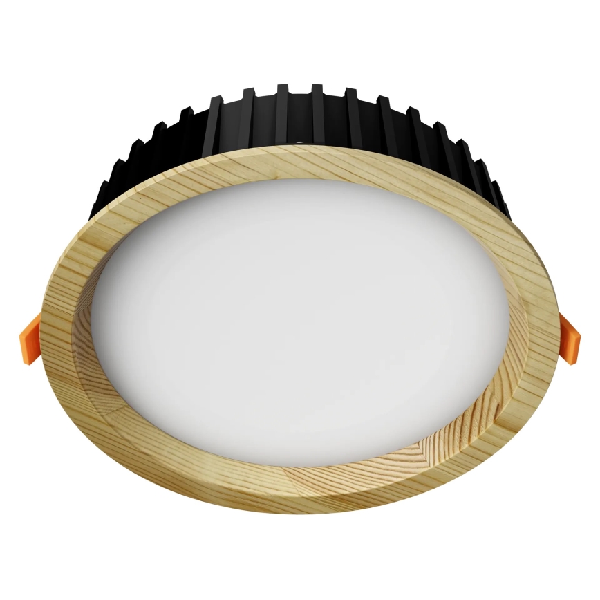 APLED - Lámpara empotrable LED RONDO WOODLINE LED/12W/230V 3000K diá. 20 cm pino madera maciza