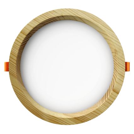 APLED - Lámpara empotrable LED RONDO WOODLINE LED/12W/230V 3000K diá. 20 cm pino madera maciza