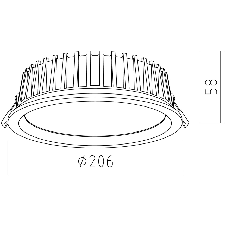 APLED - Lámpara empotrable LED RONDO WOODLINE LED/12W/230V 3000K diá. 20 cm pino madera maciza