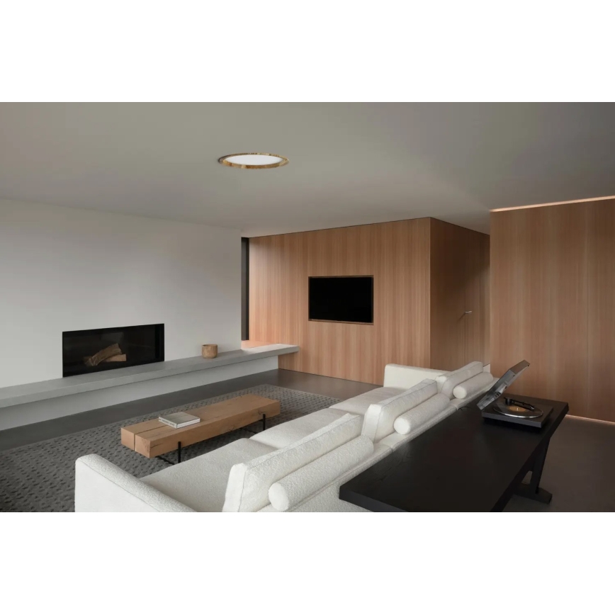 APLED - Lámpara empotrable LED RONDO WOODLINE LED/18W/230V 3000K diá. 26 cm ceniza madera maciza