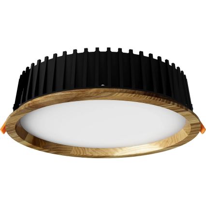 APLED - Lámpara empotrable LED RONDO WOODLINE LED/18W/230V 3000K diá. 26 cm ceniza madera maciza