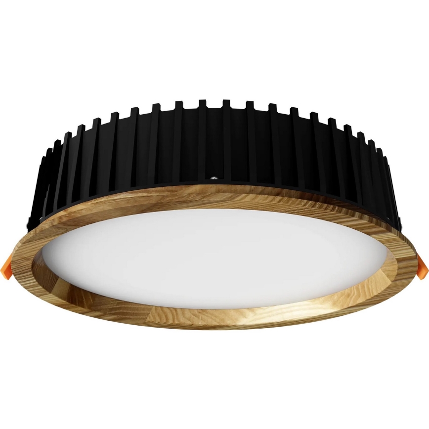 APLED - Lámpara empotrable LED RONDO WOODLINE LED/18W/230V 3000K diá. 26 cm ceniza madera maciza