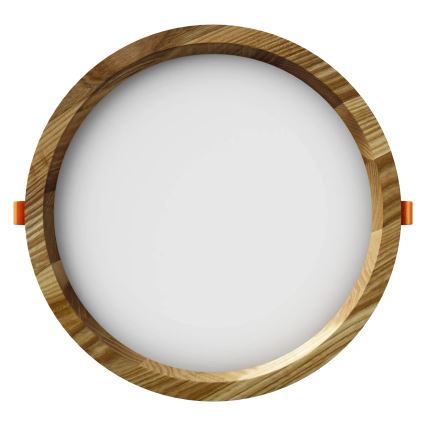 APLED - Lámpara empotrable LED RONDO WOODLINE LED/18W/230V 3000K diá. 26 cm ceniza madera maciza