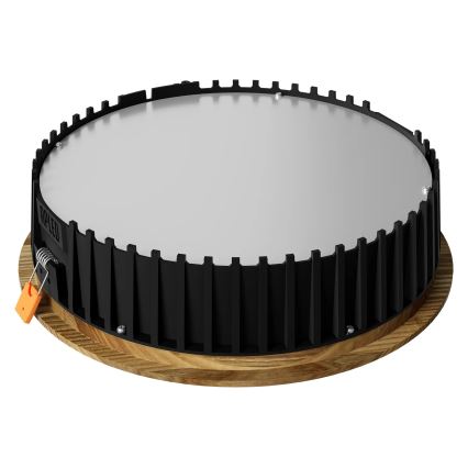 APLED - Lámpara empotrable LED RONDO WOODLINE LED/18W/230V 3000K diá. 26 cm ceniza madera maciza