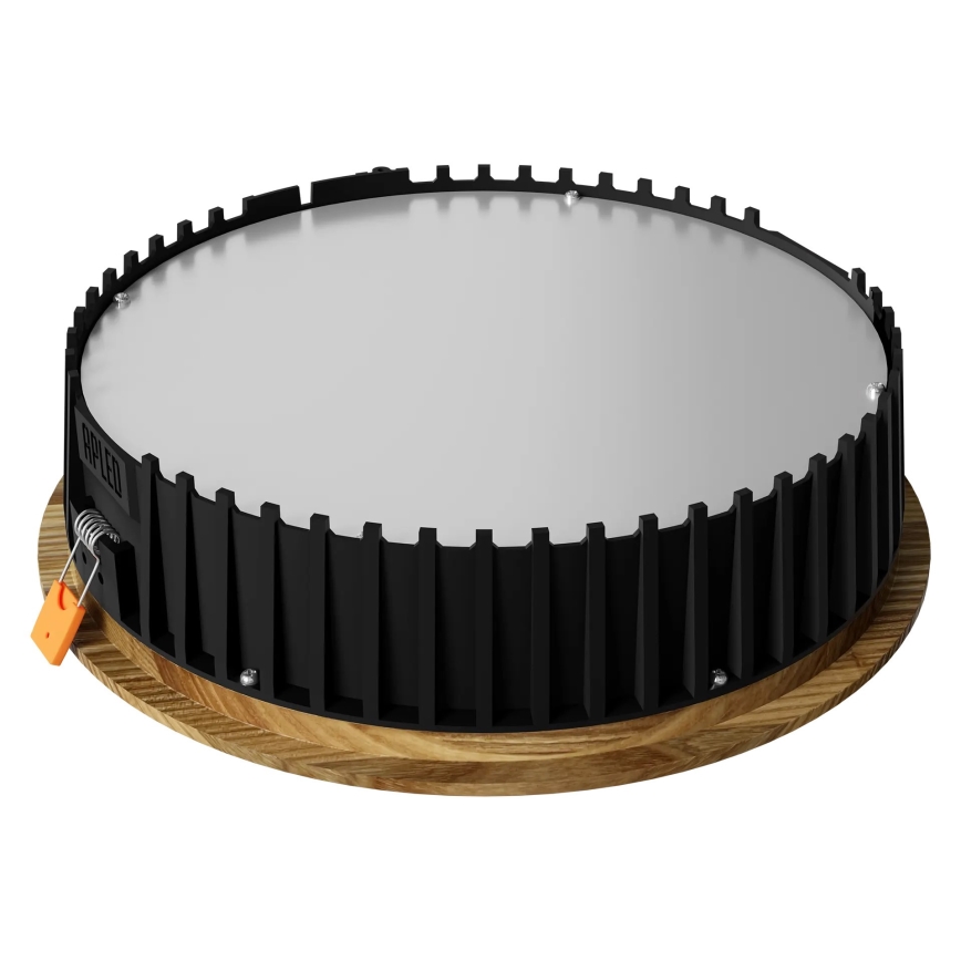 APLED - Lámpara empotrable LED RONDO WOODLINE LED/18W/230V 3000K diá. 26 cm ceniza madera maciza