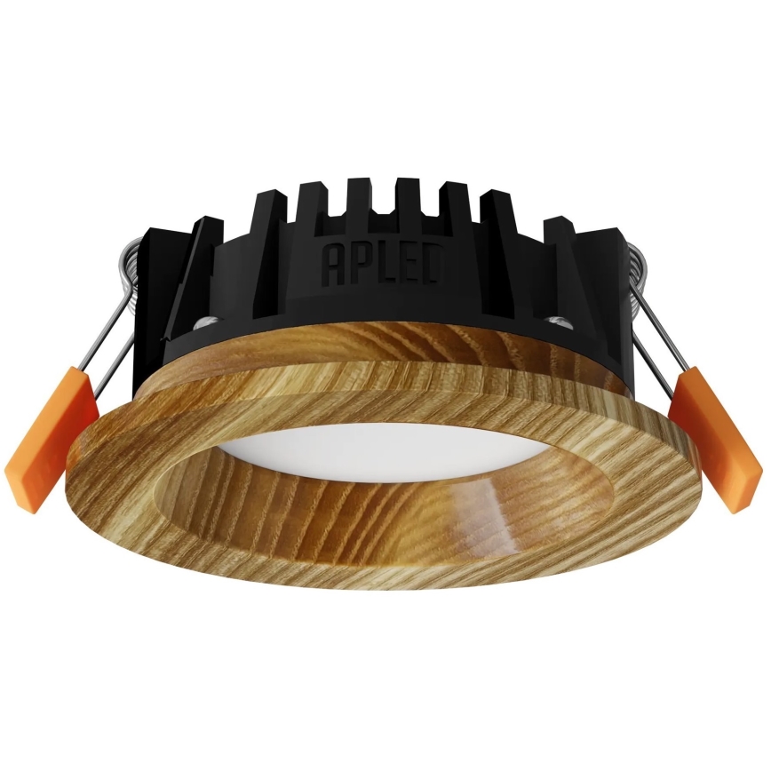 APLED - Lámpara empotrable LED RONDO WOODLINE LED/3W/230V 4000K diá. 9 cm ceniza madera maciza