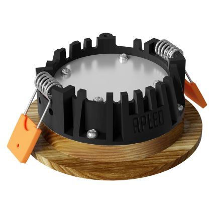 APLED - Lámpara empotrable LED RONDO WOODLINE LED/3W/230V 4000K diá. 9 cm ceniza madera maciza