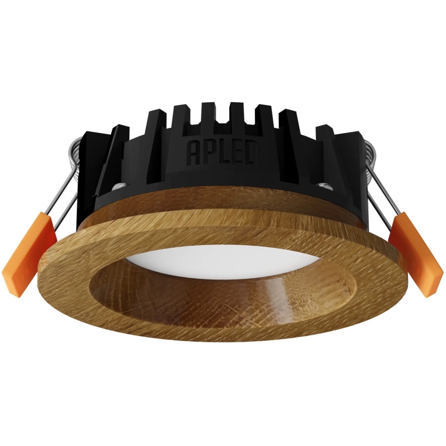 APLED - Lámpara empotrable LED RONDO WOODLINE LED/3W/230V 4000K diá. 9 cm roble madera maciza