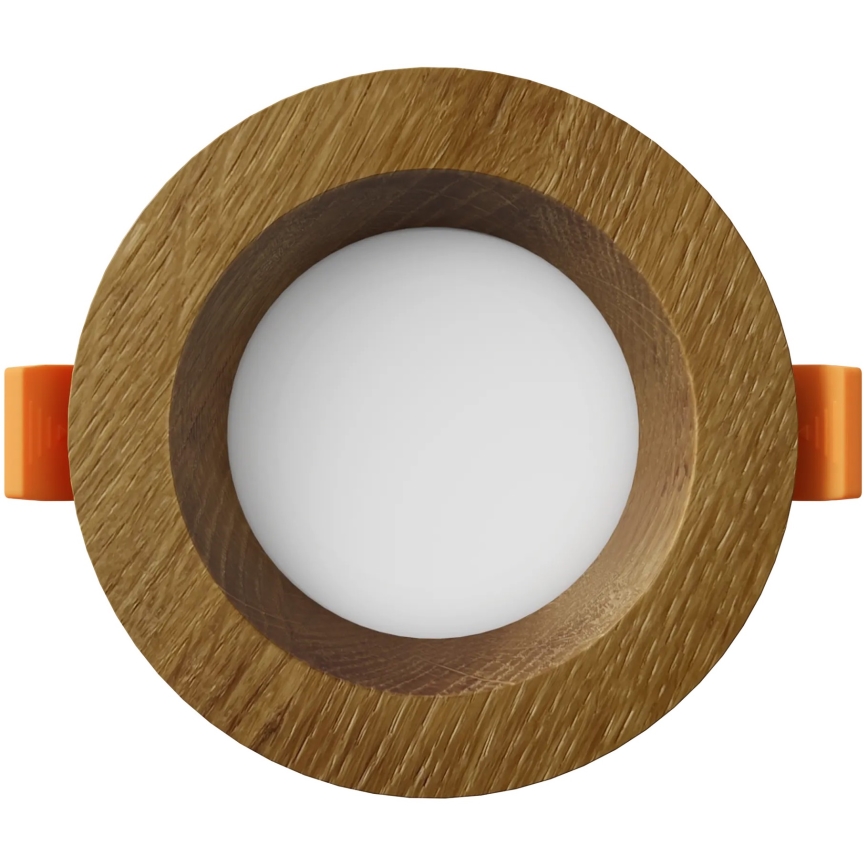 APLED - Lámpara empotrable LED RONDO WOODLINE LED/3W/230V 4000K diá. 9 cm roble madera maciza