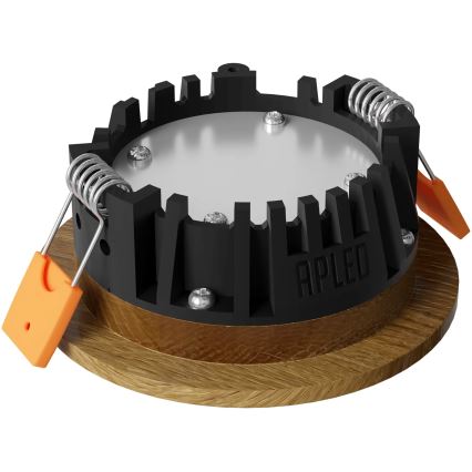 APLED - Lámpara empotrable LED RONDO WOODLINE LED/3W/230V 4000K diá. 9 cm roble madera maciza