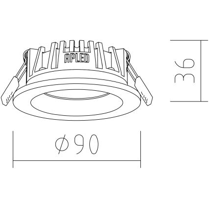 APLED - Lámpara empotrable LED RONDO WOODLINE LED/3W/230V 4000K diá. 9 cm roble madera maciza