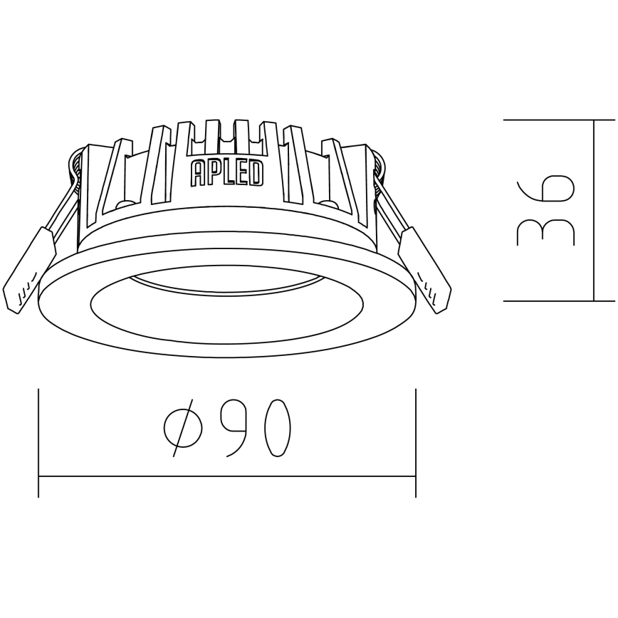 APLED - Lámpara empotrable LED RONDO WOODLINE LED/3W/230V 4000K diá. 9 cm roble madera maciza