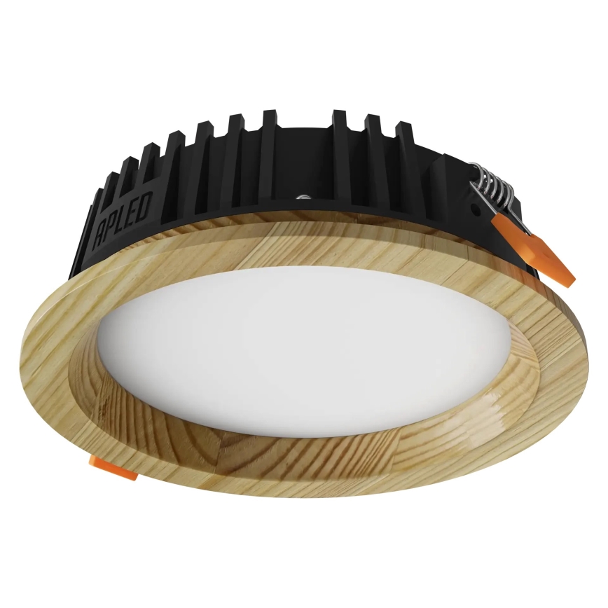 APLED - Lámpara empotrable LED RONDO WOODLINE LED/6W/230V 3000K diá. 15 cm pino madera maciza