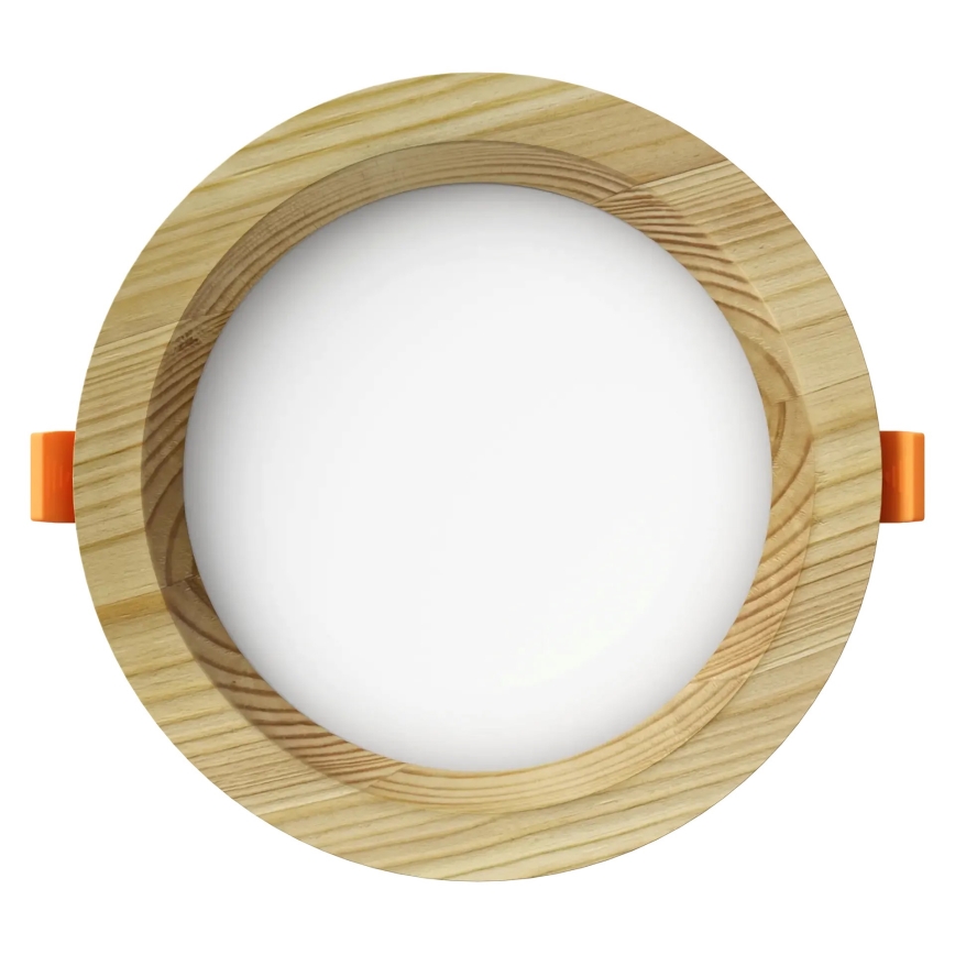 APLED - Lámpara empotrable LED RONDO WOODLINE LED/6W/230V 3000K diá. 15 cm pino madera maciza