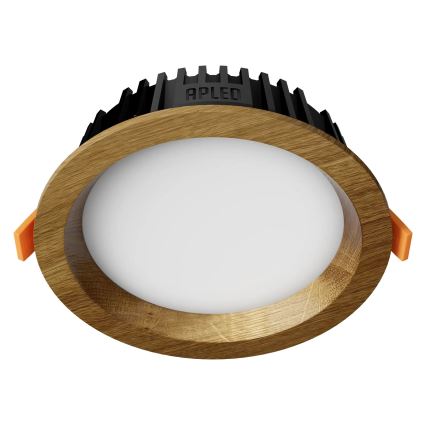 APLED - Lámpara empotrable LED RONDO WOODLINE LED/6W/230V 3000K diá. 15 cm roble madera maciza