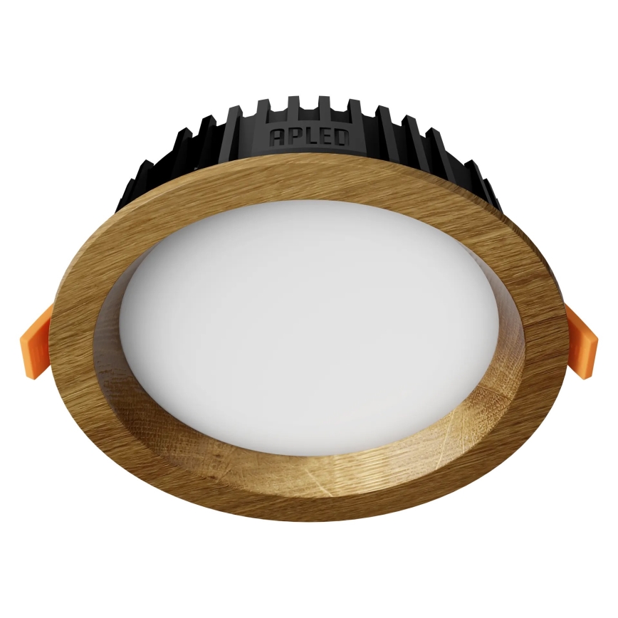 APLED - Lámpara empotrable LED RONDO WOODLINE LED/6W/230V 3000K diá. 15 cm roble madera maciza