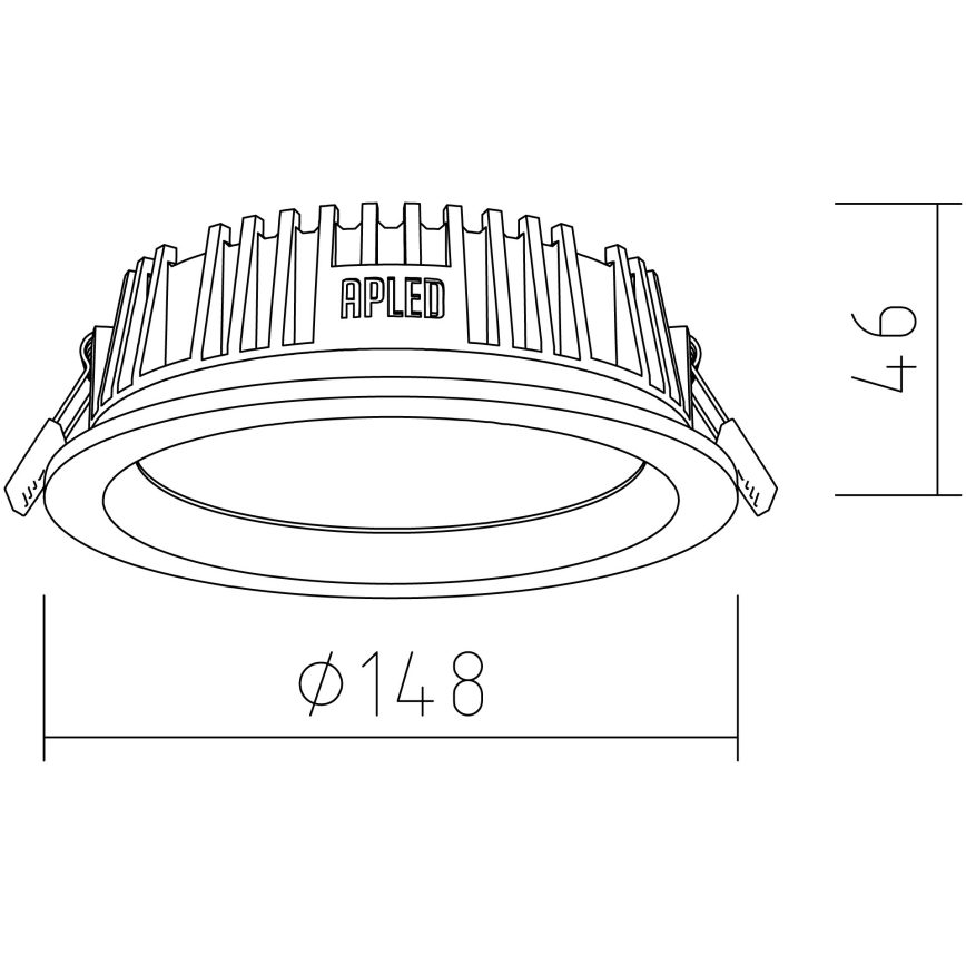 APLED - Lámpara empotrable LED RONDO WOODLINE LED/6W/230V 3000K diá. 15 cm roble madera maciza