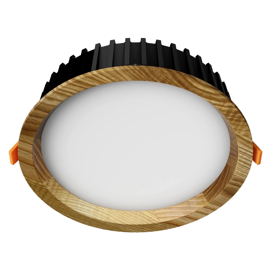 APLED - Lámpara empotrable LED RONDO WOODLINE LED/6W/230V 4000K diá. 15 cm ceniza madera maciza