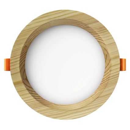 APLED - Lámpara empotrable LED RONDO WOODLINE LED/6W/230V 4000K diá. 15 cm pino madera maciza
