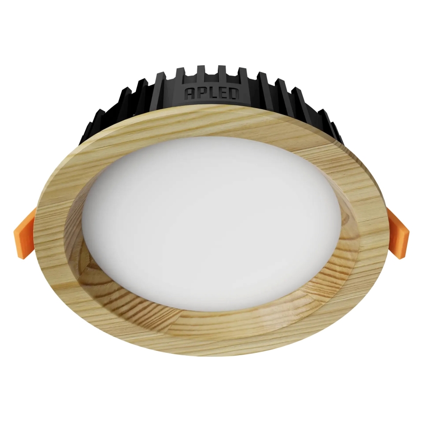 APLED - Lámpara empotrable LED RONDO WOODLINE LED/6W/230V 4000K diá. 15 cm pino madera maciza