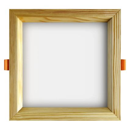 APLED - Lámpara empotrable LED SQUARE WOODLINE LED/12W/230V 3000K 17x17 cm pino madera maciza