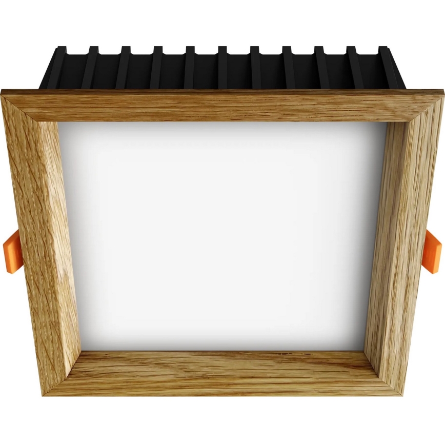 APLED - Lámpara empotrable LED SQUARE WOODLINE LED/12W/230V 3000K 17x17 cm roble madera maciza