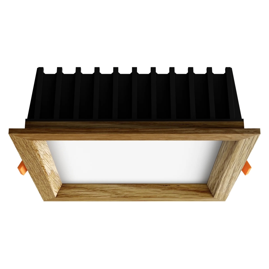 APLED - Lámpara empotrable LED SQUARE WOODLINE LED/12W/230V 3000K 17x17 cm roble madera maciza