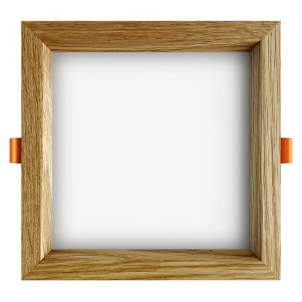 APLED - Lámpara empotrable LED SQUARE WOODLINE LED/12W/230V 3000K 17x17 cm roble madera maciza