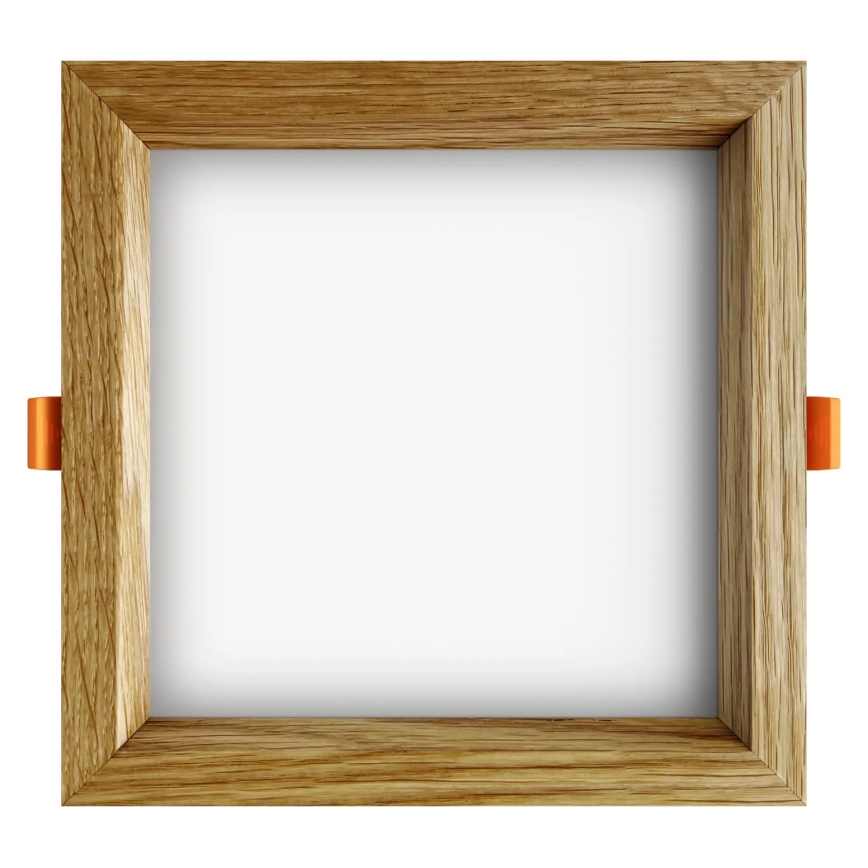 APLED - Lámpara empotrable LED SQUARE WOODLINE LED/12W/230V 3000K 17x17 cm roble madera maciza