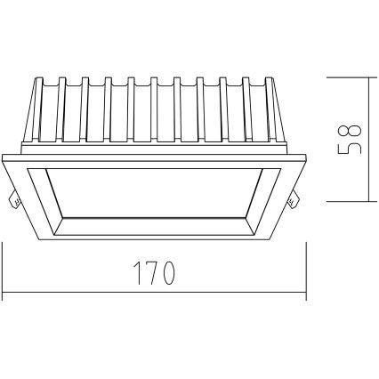 APLED - Lámpara empotrable LED SQUARE WOODLINE LED/12W/230V 3000K 17x17 cm roble madera maciza