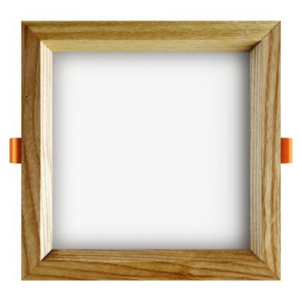 APLED - Lámpara empotrable LED SQUARE WOODLINE LED/12W/230V 4000K 17x17 cm ceniza madera maciza