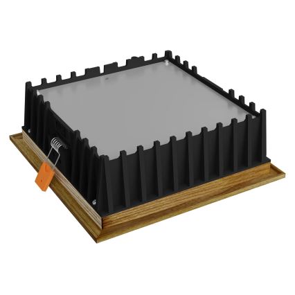 APLED - Lámpara empotrable LED SQUARE WOODLINE LED/12W/230V 4000K 17x17 cm ceniza madera maciza
