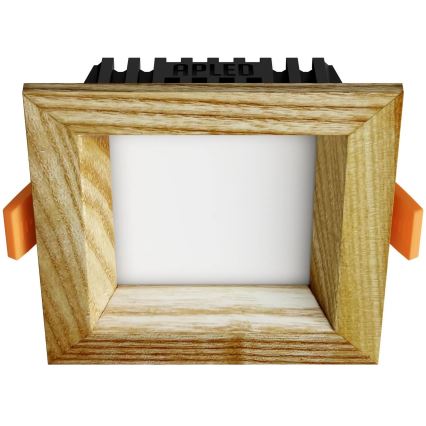 APLED - Lámpara empotrable LED SQUARE WOODLINE LED/3W/230V 3000K 9x9 cm ceniza madera maciza