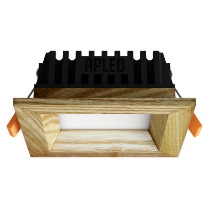 APLED - Lámpara empotrable LED SQUARE WOODLINE LED/3W/230V 3000K 9x9 cm ceniza madera maciza