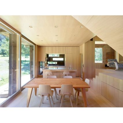 APLED - Lámpara empotrable LED SQUARE WOODLINE LED/3W/230V 3000K 9x9 cm pino madera maciza