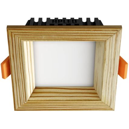 APLED - Lámpara empotrable LED SQUARE WOODLINE LED/3W/230V 3000K 9x9 cm pino madera maciza