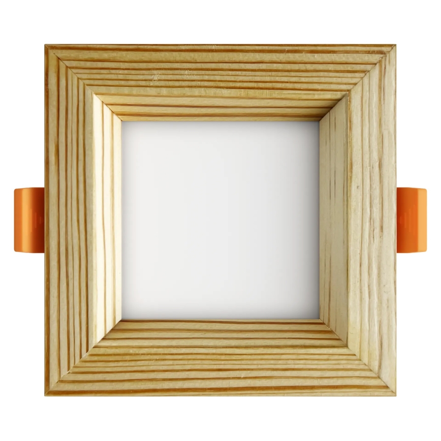 APLED - Lámpara empotrable LED SQUARE WOODLINE LED/3W/230V 3000K 9x9 cm pino madera maciza