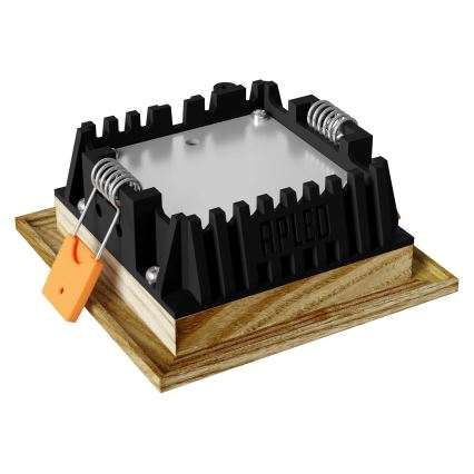 APLED - Lámpara empotrable LED SQUARE WOODLINE LED/3W/230V 4000K 9x9 cm ceniza madera maciza