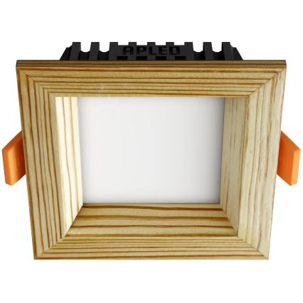 APLED - Lámpara empotrable LED SQUARE WOODLINE LED/3W/230V 4000K 9x9 cm pino madera maciza