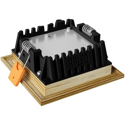 APLED - Lámpara empotrable LED SQUARE WOODLINE LED/3W/230V 4000K 9x9 cm pino madera maciza