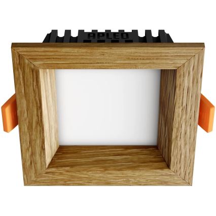 APLED - Lámpara empotrable LED SQUARE WOODLINE LED/3W/230V 4000K 9x9 cm roble madera maciza