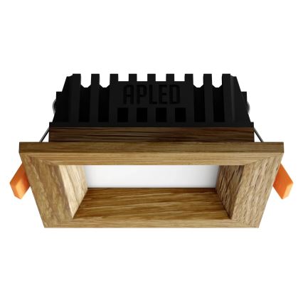 APLED - Lámpara empotrable LED SQUARE WOODLINE LED/3W/230V 4000K 9x9 cm roble madera maciza