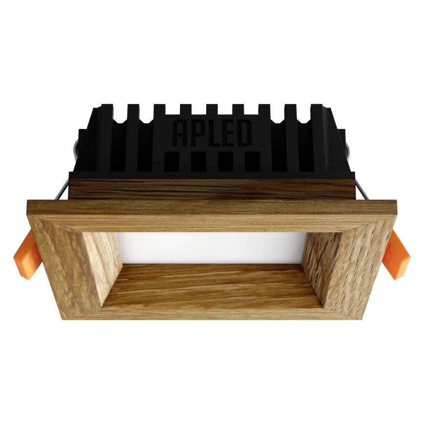 APLED - Lámpara empotrable LED SQUARE WOODLINE LED/3W/230V 4000K 9x9 cm roble madera maciza