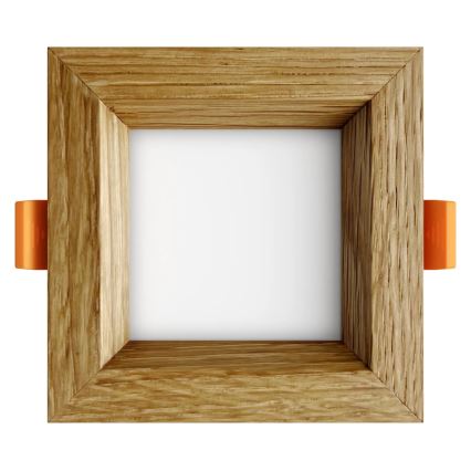 APLED - Lámpara empotrable LED SQUARE WOODLINE LED/3W/230V 4000K 9x9 cm roble madera maciza